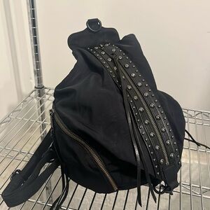 Rebecca Minkoff Julien Rock Retro black studded backpack nylon
